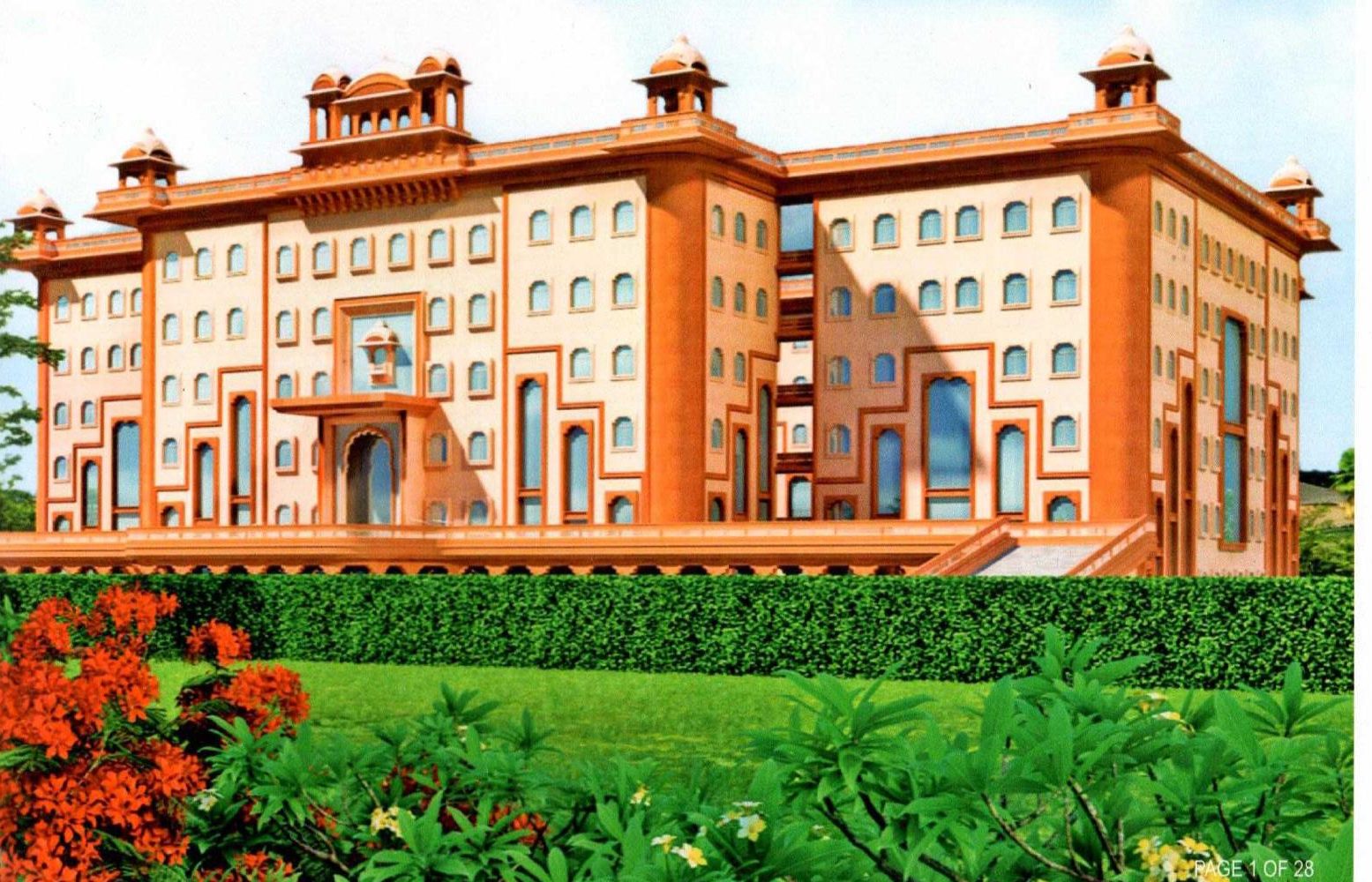 Architectural rendering of Sukshem Aarogya Vihar, Sujangarh