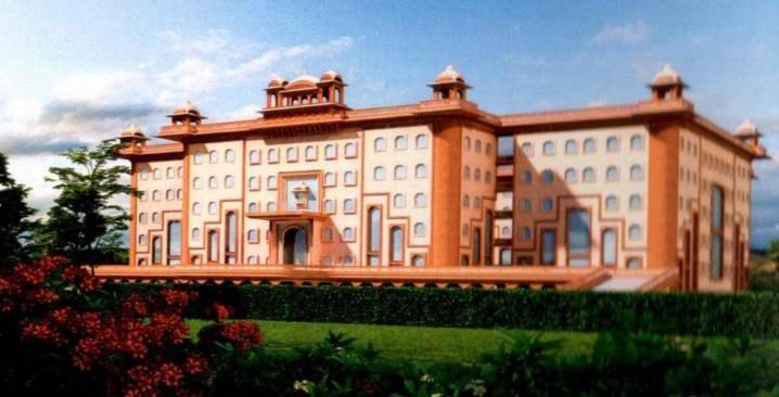 Side view of the proposed hospital